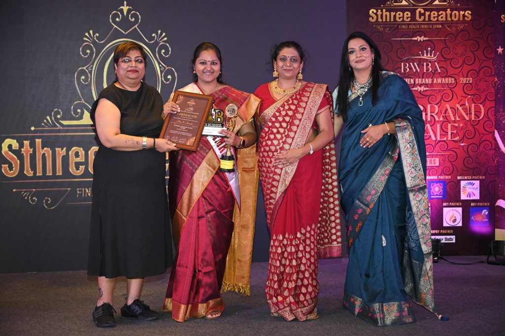 Amritha Krishnamoorthy honored with the Bangalore Women Branding Award (BWBA) for her outstanding contribution